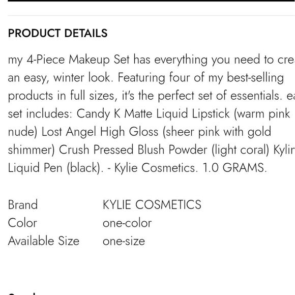 Kylie Cosmetics 4-PC Beauty Set Coffret